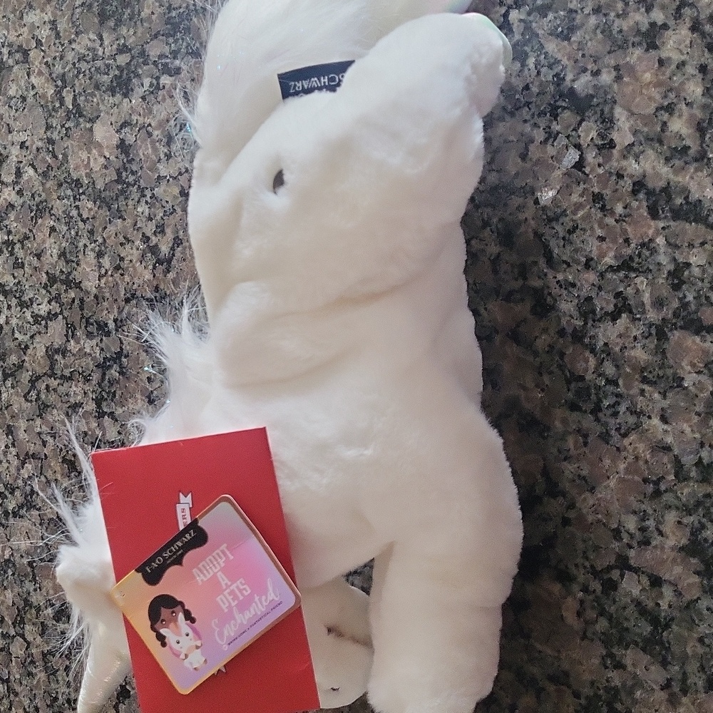 FAO Schwarz Adopt a Pets Enchanted 15" Unicorn Plush Cuddly Stuffed Animal new